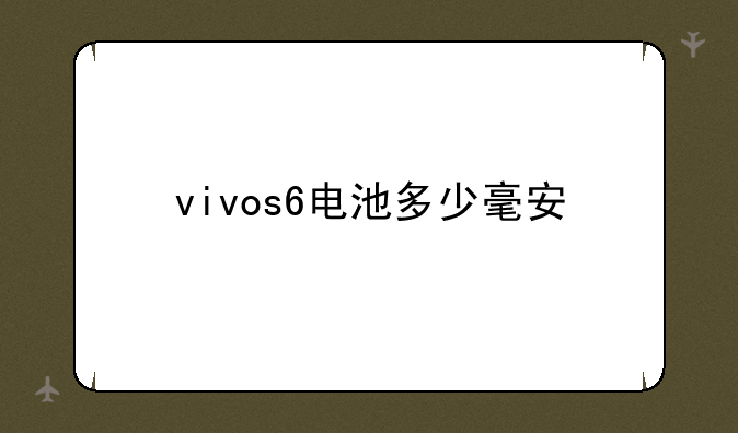 vivos6电池多少毫安