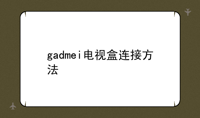 gadmei电视盒连接方法