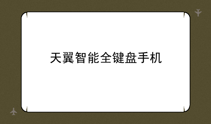 天翼智能全键盘手机