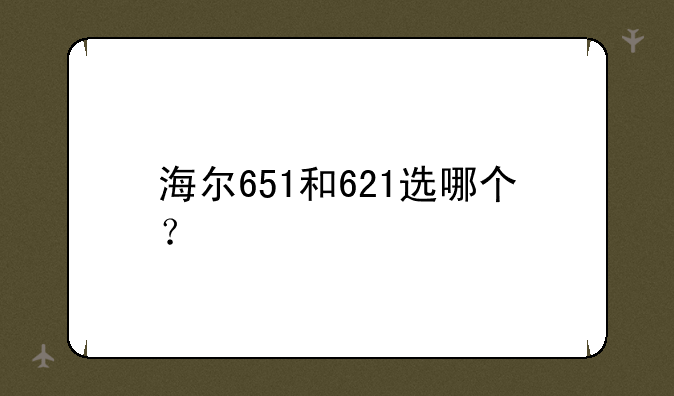 海尔651和621选哪个？