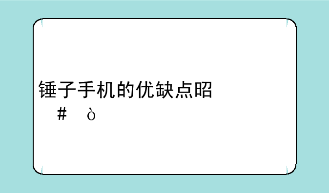 锤子手机的优缺点是什么？