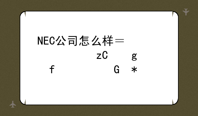 NEC公司怎么样？深度解析这家百年科技巨头
