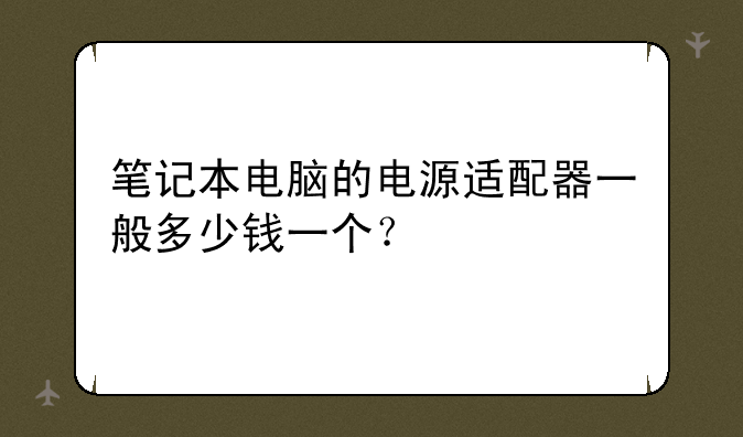笔记本电脑的电源适配器一般多少钱一个？