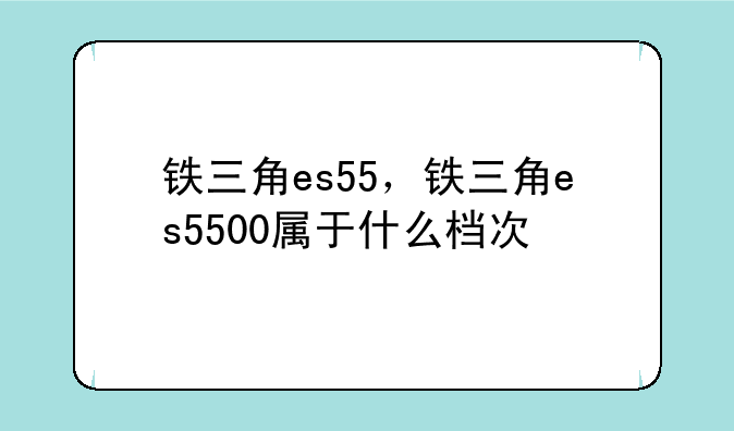 铁三角es55，铁三角es5500属于什么档次