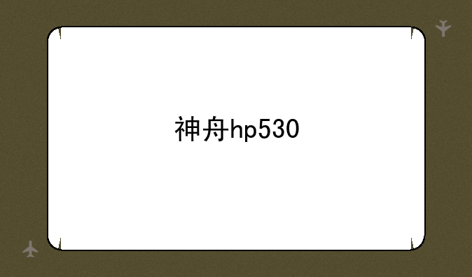 神舟hp530