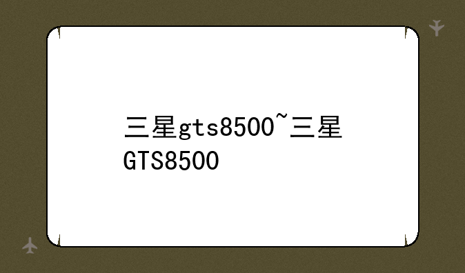三星gts8500~三星GTS8500